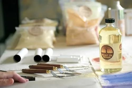 Natural Earth Paints Refined Walnut Oil 8 oz | Non-Yellowing Oil Medium for Artists & Fine Art thumbnail 2