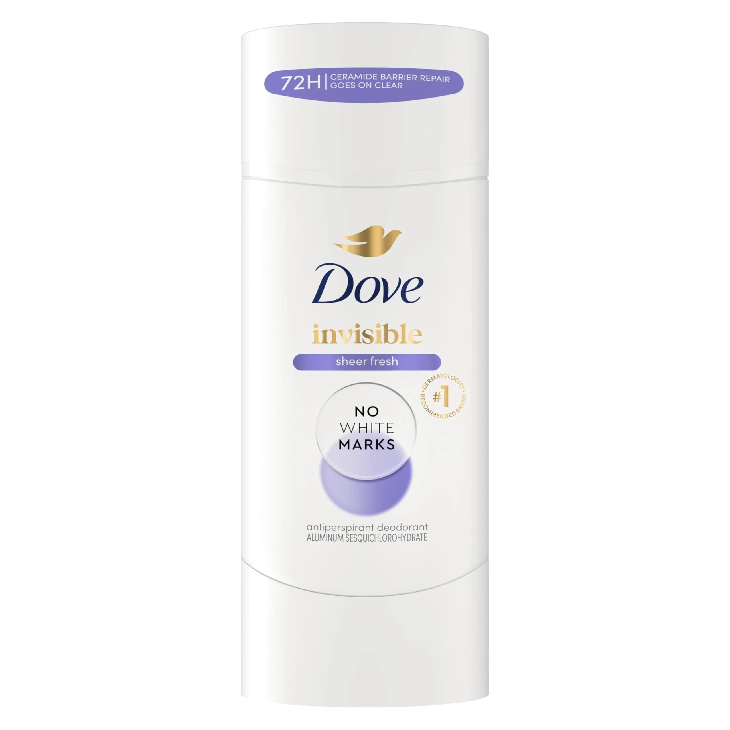 Dove Advanced Care Sheer Fresh Antiperspirant Deodorant Stick 77ml (2.6 oz) | 72-Hour Sweat & Odor Protection - main product image