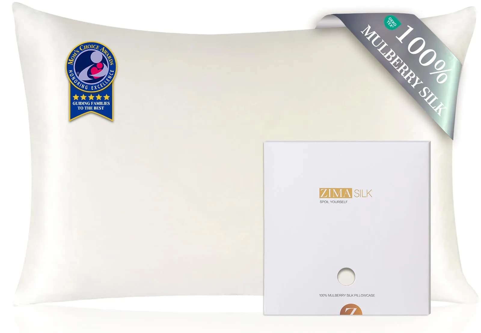 ZIMASILK 100% Pure Mulberry Silk Pillow Case for Hair and Skin, King 51cm x 91cm (20"x36") | Hypoallergenic & Breathable