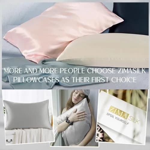 ZIMASILK 100% Pure Mulberry Silk Pillowcase King 51cm x 91cm (20''x36'') | Hypoallergenic & Anti-Aging for Hair and Skin thumbnail 6
