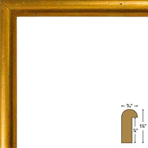 Craig Frames Bullnose 8x10-Inch Antique Gold Wall & Tabletop Picture Frame | Contemporary Solid Wood Profile thumbnail 3