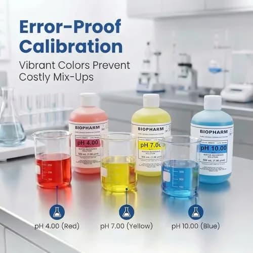 Biopharm pH Calibration Buffer 3-Pack | NIST Traceable Solutions for Accurate pH Meter Calibration thumbnail 5