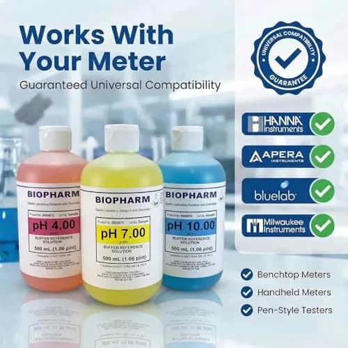 Biopharm pH Calibration Buffer 3-Pack | NIST Traceable Solutions for Accurate pH Meter Calibration thumbnail 3