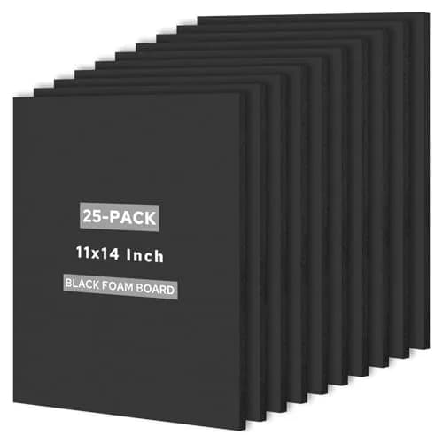Golden State Art 25 Pack 11x14 Foam Boards 3/16Inch Thickness Black Foam Poster Boards for Presentation Signage Sheet for School Crafts Office Art Projects | Lightweight, Acid-Free, 25 Sheets thumbnail 1
