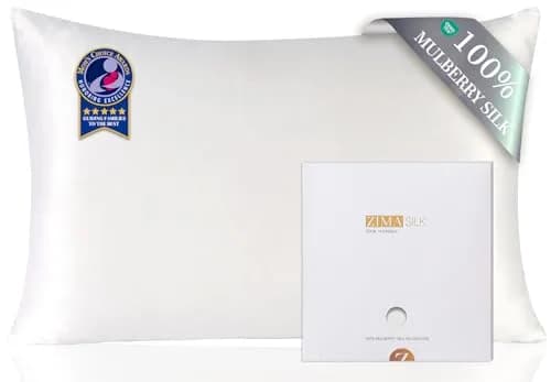 ZIMASILK 100% Mulberry Silk Pillow Case Queen | Hypoallergenic & Breathable thumbnail 1
