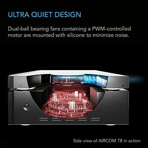 AC Infinity AIRCOM S8 Quiet Cooling Blower Fan System 43.2 cm (17 in) Rear-Exhaust | 160 CFM Airflow, 24 dBA Noise, 100-240V Compatible thumbnail 4
