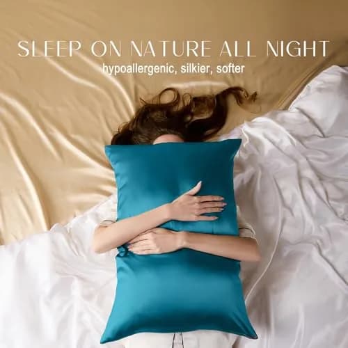 ZIMASILK 100% Mulberry Silk Pillow Case Queen | Hypoallergenic, Breathable & Gentle on Hair & Skin thumbnail 3