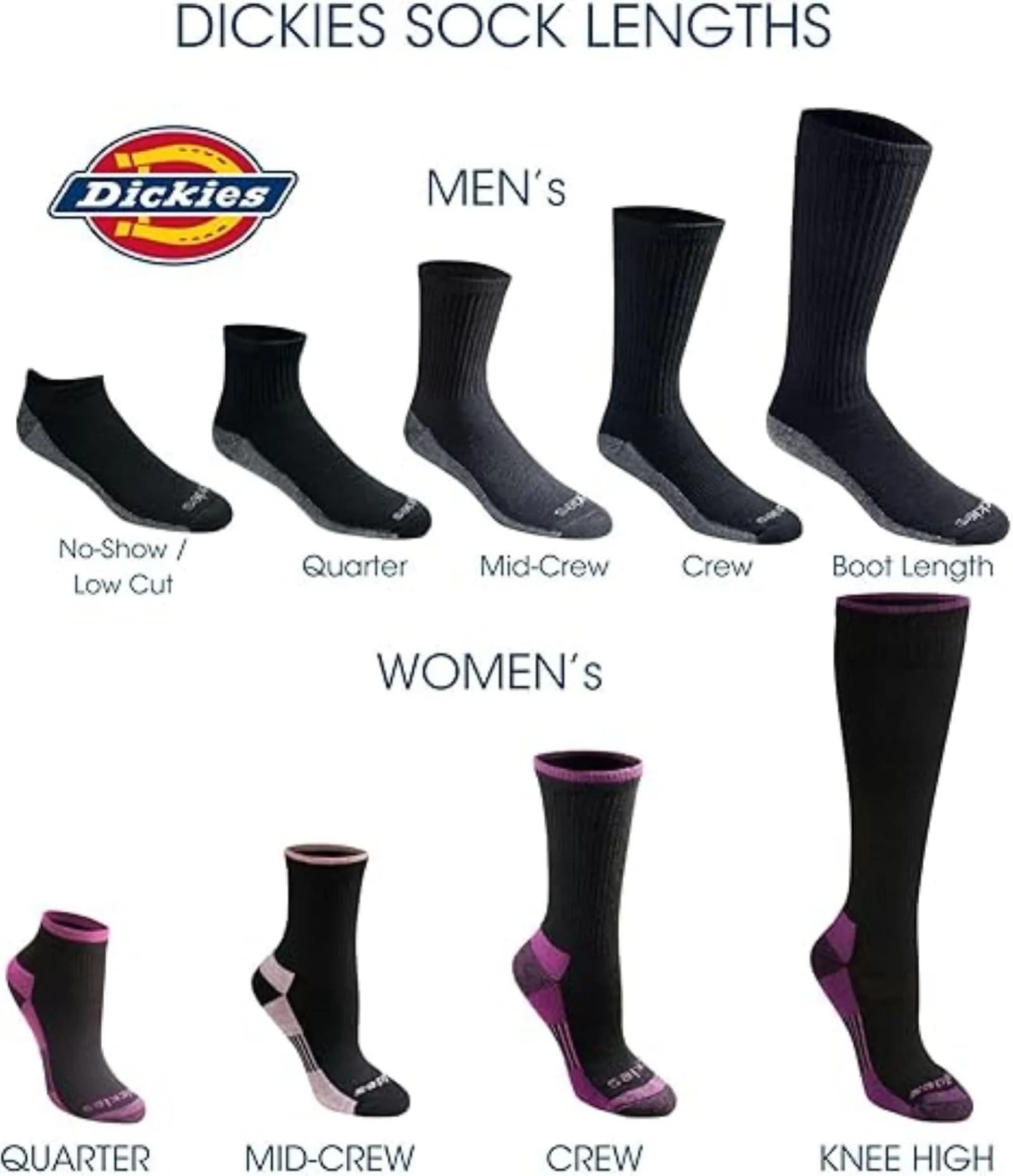 Dickies Dri-Tech Moisture Control Quarter Socks Large | Moisture-wicking, full cushion comfort, reinforced heel & toe (70-120 chars) thumbnail 6