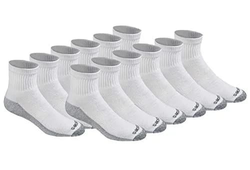 Dickies Dri-Tech Moisture Control Quarter Socks Large | Moisture-Wicking, Full Cushion Comfort, Reinforced Heel & Toe thumbnail 1