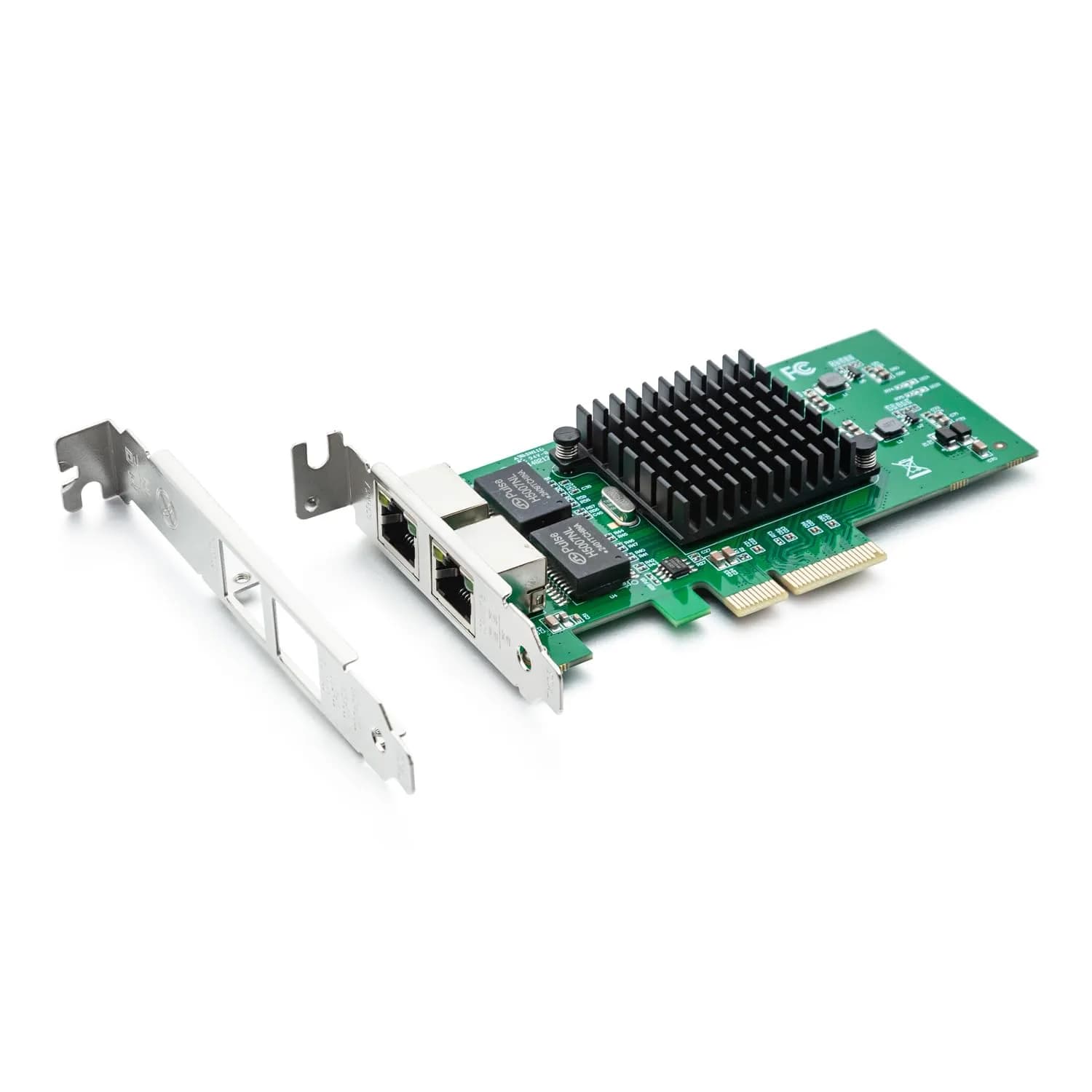 10Gtek Gigabit Ethernet Network Card I350-GE-2T-X4 Dual RJ45 Ports 1Gbps PCIe 2.0 X4 | Intel I350AM2 Controller — X1