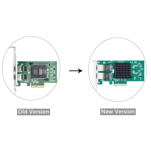 10Gtek Dual RJ45 Gigabit Ethernet PCIe Network Card 1Gbps (2.5 GT/s, x4 Lane) | Intel 82576 Controller thumbnail 2