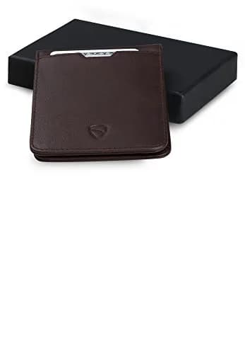 Vaultskin MANHATTAN Slim Leather Bifold Wallet for Men (Brown) | RFID Blocking, Italian Top-Grain Leather, Front Pocket Carry thumbnail 6