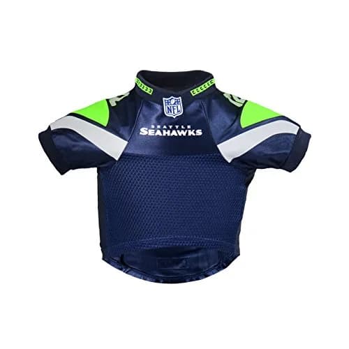 Littlearth NFL Seattle Seahawks Premium Pet Jersey, Small | Team Color, Authentic NFL Style thumbnail 2
