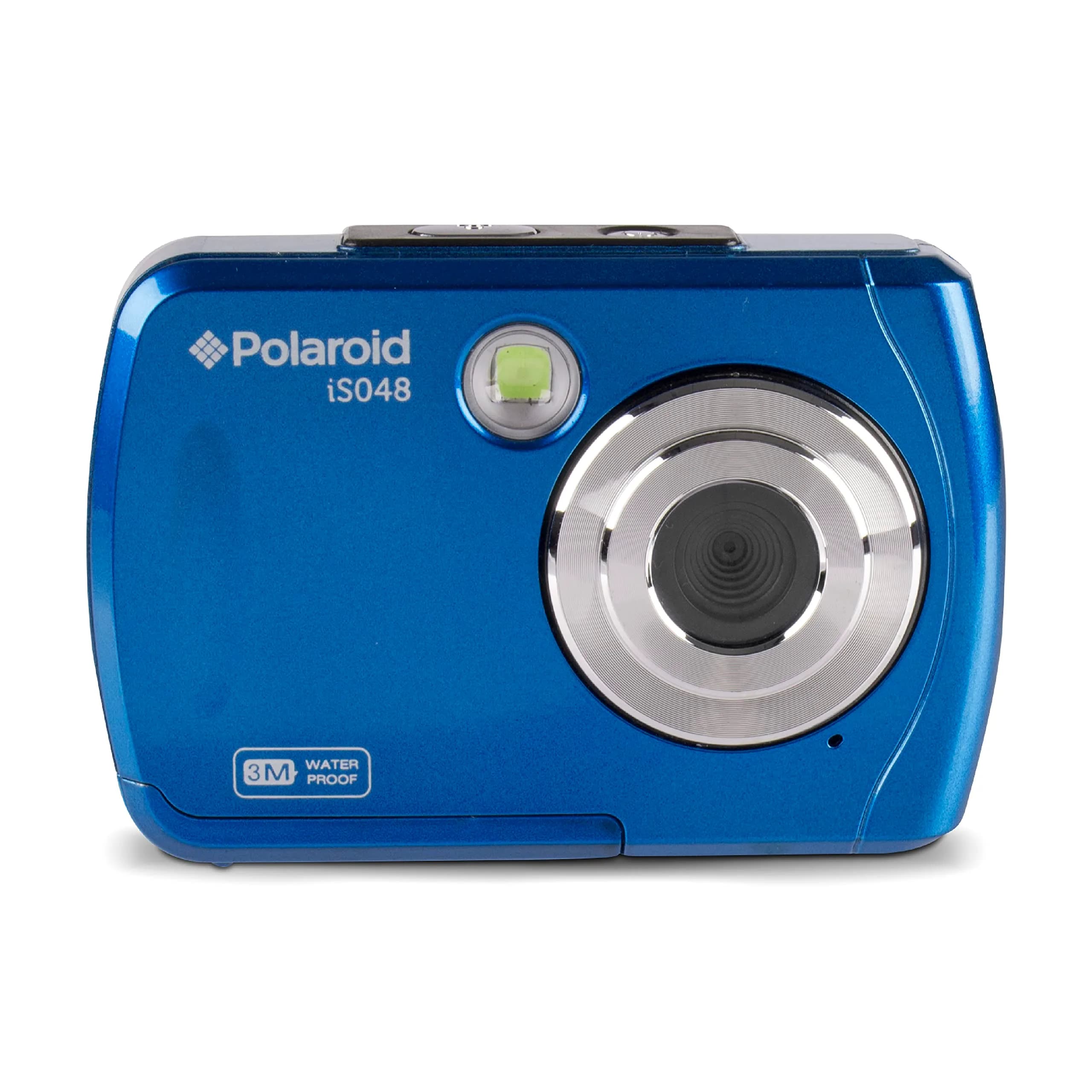 Polaroid IS048 Waterproof Instant Sharing Digital Camera Red | 16MP HD Video, 10ft Underwater, 2.4" Screen — Blue