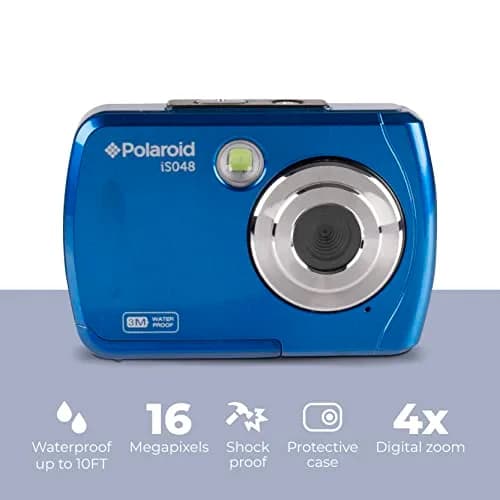 Polaroid IS048 Waterproof Digital Camera - 16MP HD 720p, 2.4" Screen, 10ft Waterproof, Red thumbnail 2