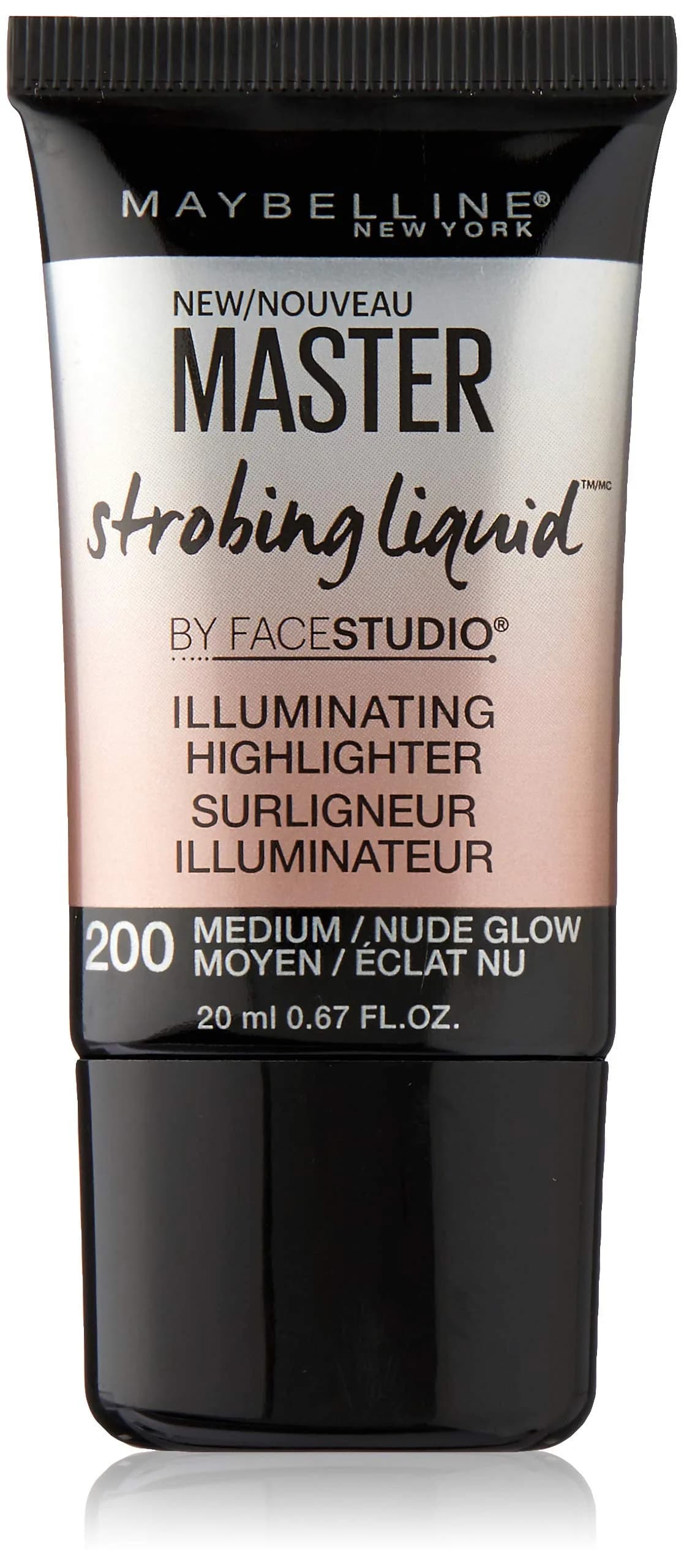 Maybelline Master Strobing Liquid Illuminating Highlighter Light Iridescent 20ml (0.67 Fl Oz) | Achieve Glowing Skin Instantly — Medium/Nude Glow