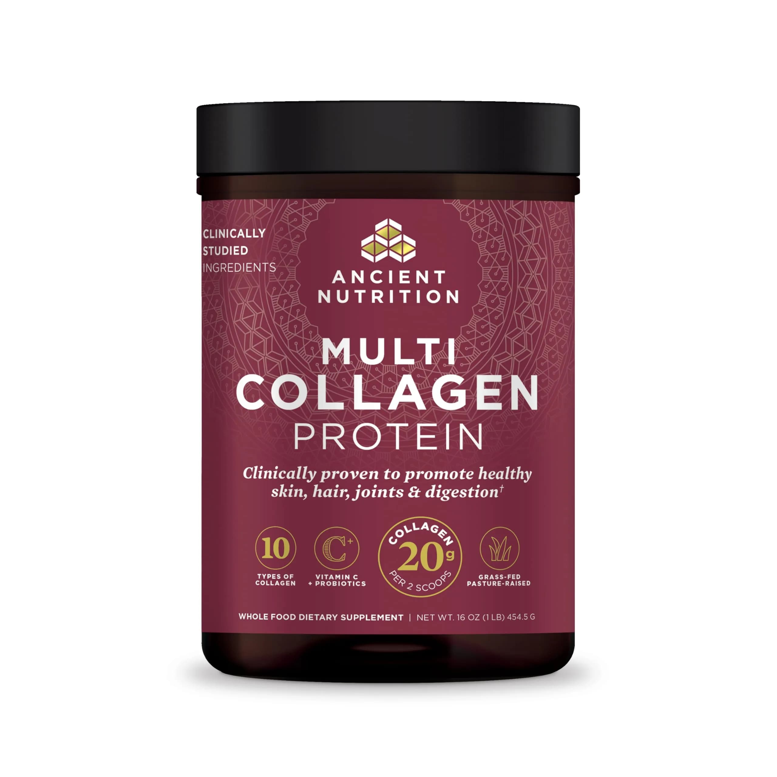 Ancient Nutrition protein powder tub Collagen 45 servings