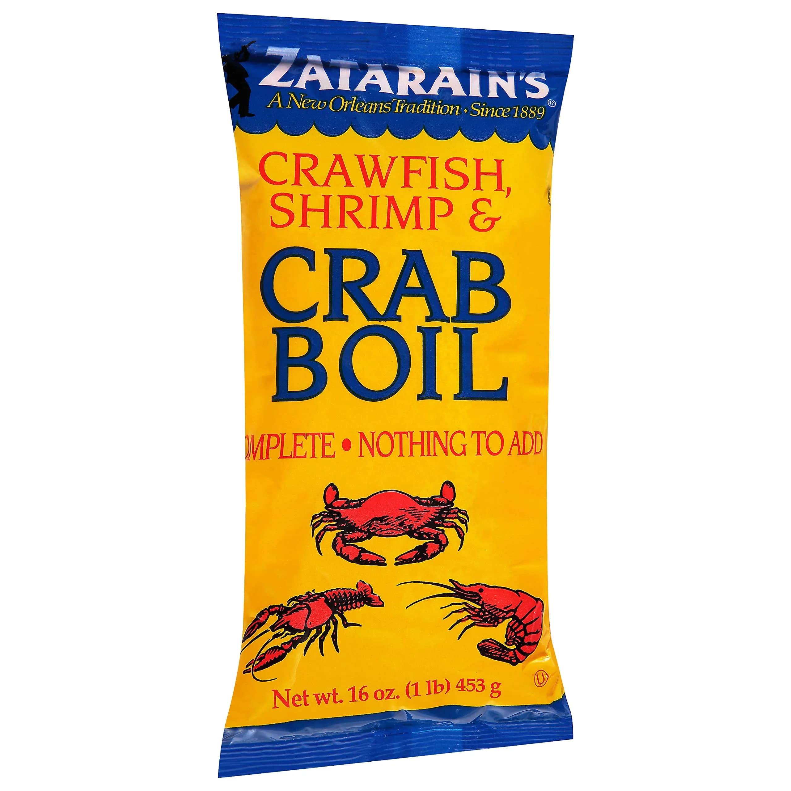 Zatarain's Crawfish, Shrimp & Crab Boil 16 oz (454 g) | Authentic New Orleans Style Seafood Seasoning — Powder
