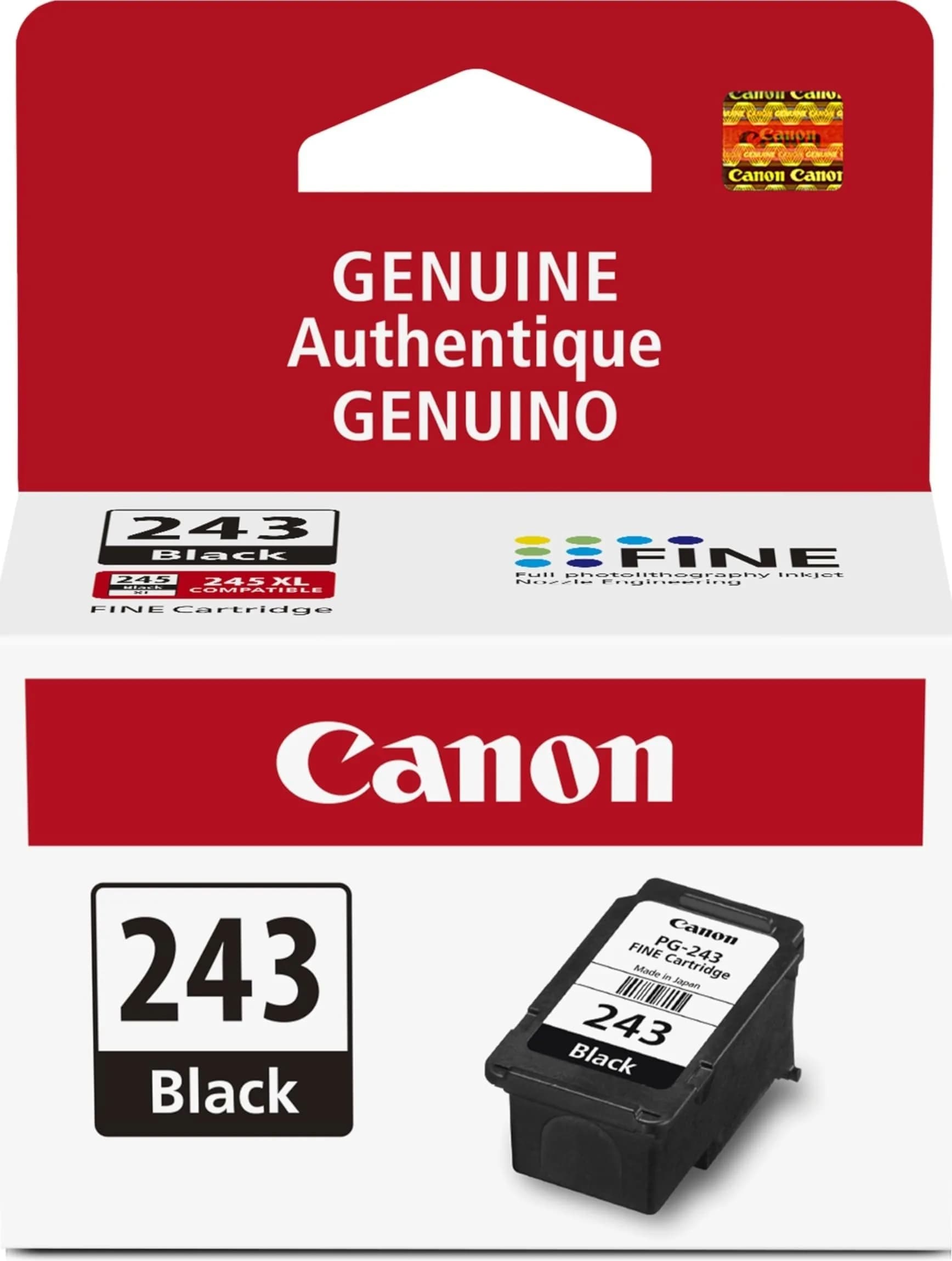 Canon PG-243 Genuine Black Ink Cartridge | 100 Pages Yield - main product image