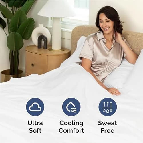 CGK Unlimited Full Size 4 Piece Sheet Set | Breathable & Cooling Microfiber Sheets - White thumbnail 4