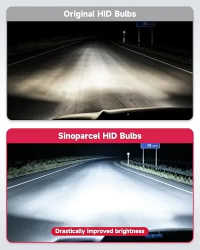 Sinoparcel D4S Xenon HID Headlight Bulbs 8000K 35W 3600LM | High Low Beam Replacement Lights (2-Pack) thumbnail 5