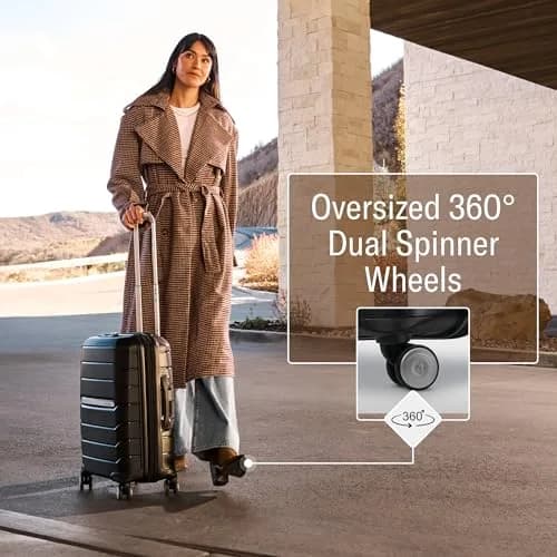 Samsonite Freeform 24-Inch Medium Luggage with Dual 360° Spinner Wheels | TSA Lock, Airline-Approved, Durable Polypropylene, Expandable for Lightweight Travel thumbnail 2
