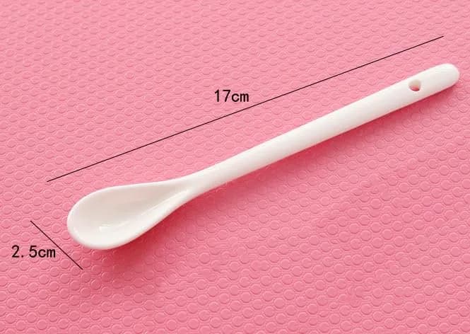 lasenersm White Long Handle Ceramic Spoon Set of 4 | Safe, Durable & Easy to Clean thumbnail 4