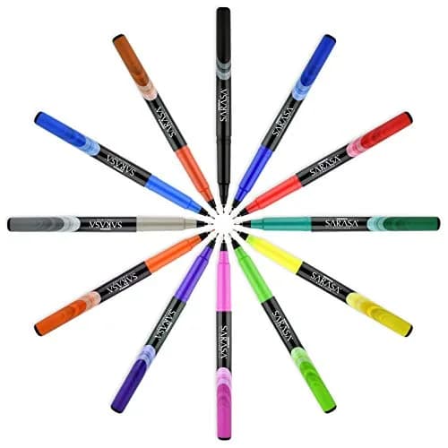 Zebra Pen SARASA Fineliner Pen, Assorted Ink, 0.8mm, 12-Pack | Smooth Ink Flow for Students & Professionals thumbnail 7