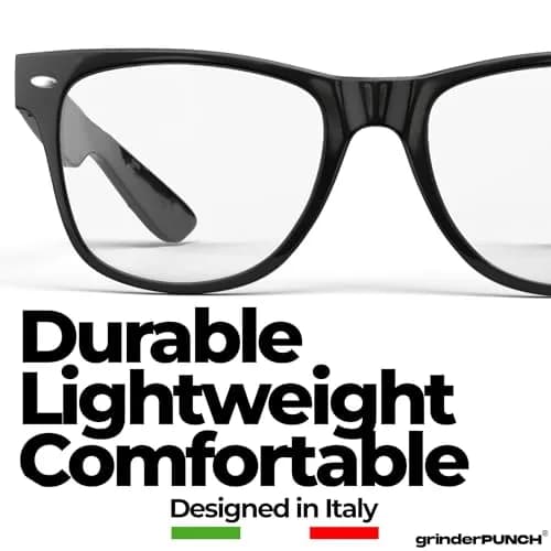 grinderPUNCH Blue Light Reading Glasses 4.0 Diopters Black | Enhanced Magnification for Effortless Close-Up Clarity thumbnail 3