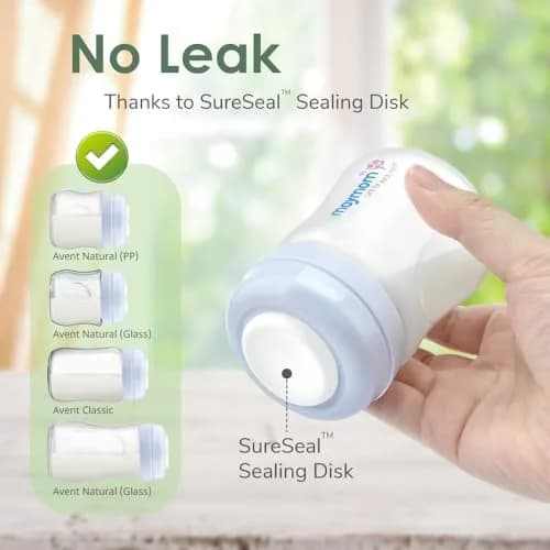 Maymom Wide-Mouth Milk Storage Collection Bottle with SureSeal Sealing Disk | Compatible with Spectra/Motif Luna/Ameda MYA/Bellababy Pumps thumbnail 4