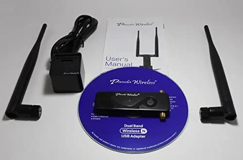 Panda Wireless PAU09 N600 Dual Band USB WiFi Adapter 300Mbps (2.4GHz/5GHz) with Dual 5dBi Antennas | Windows, Linux, Raspbian Compatible thumbnail 6