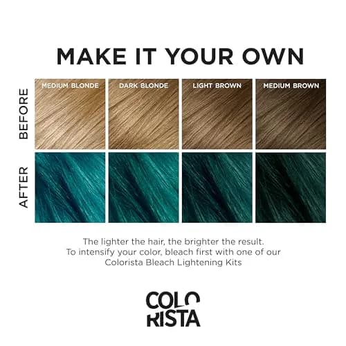 L'Oreal Paris Colorista Semi Permanent Hair Color Teal for Brunettes 118ml (4 Fl Oz) | No Bleach Required thumbnail 3