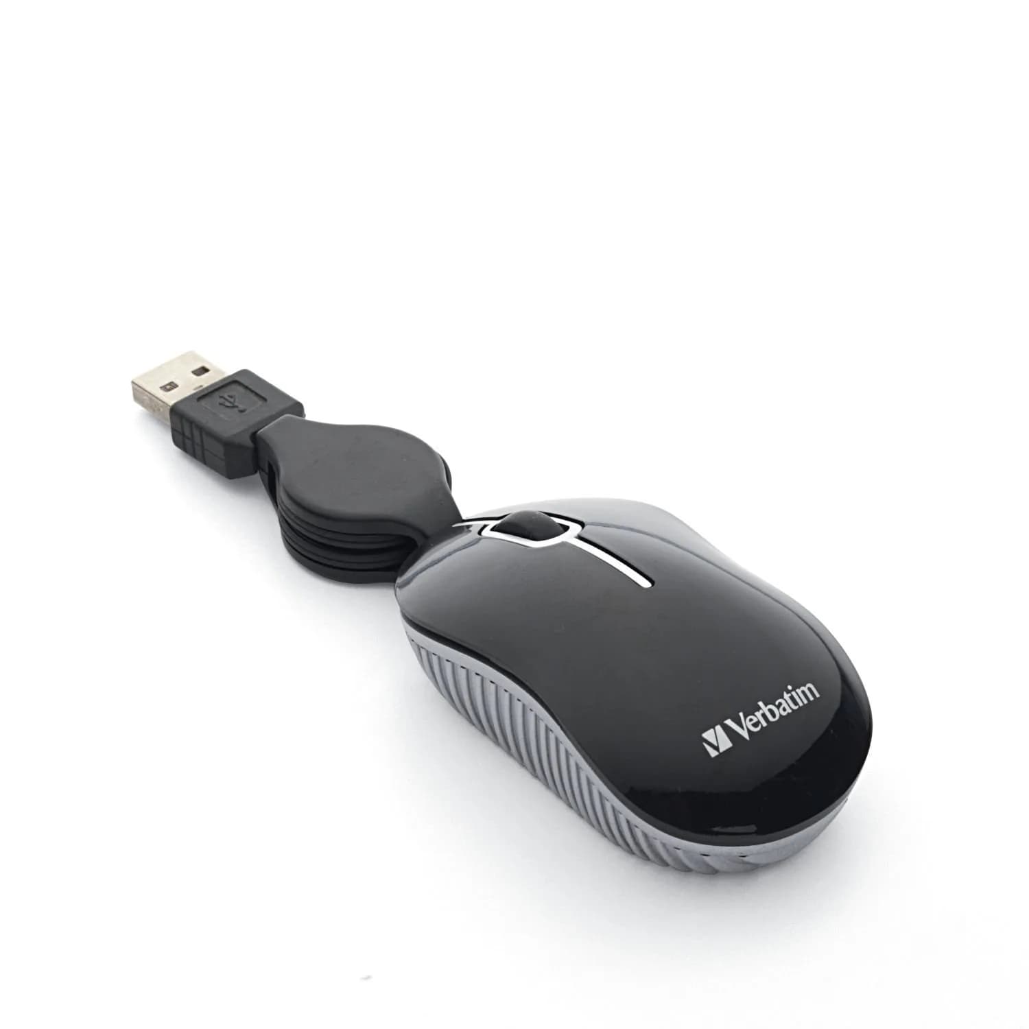 Verbatim Mini Travel Optical Mouse, USB 2.0, Retractable Cable, Blue | Compact, Precise & Portable — Mini