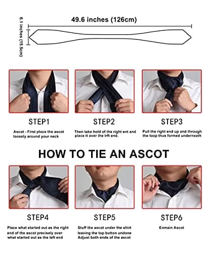 HISDERN Gold Cravat for Men and Pocket Square Set Paisely Ascot Tie Mens Ascot Scarf Handkerchief Wedding | Elegant Jacquard Silk thumbnail 4