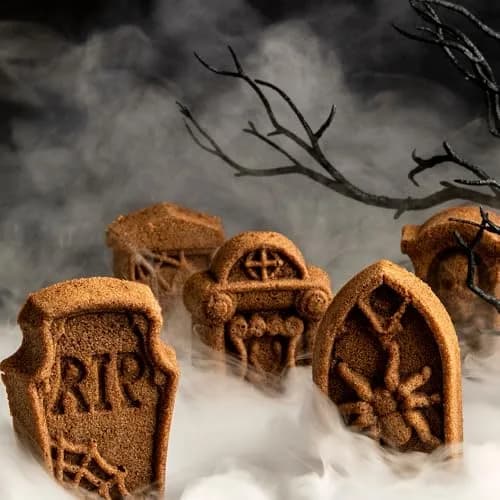 Nordic Ware Tombstone Cakelet Pan 1.06 L (4.5 cups) | Eerie Graveyard Centerpiece thumbnail 7