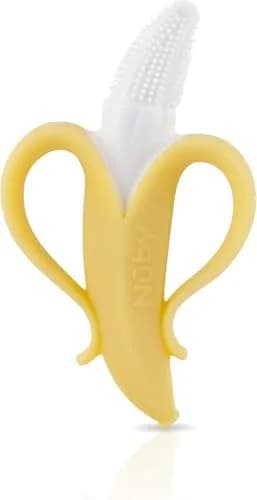 Nuby NanaNubs Banana Massaging Teether 3+ Months | Soft Silicone Gum Massager thumbnail 7