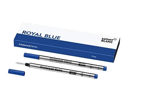 MONTBLANC Rollerball Refills (F) Royal Blue 2 Count (Pack of 1) | Smooth Ink Flow for Executive Business thumbnail 1