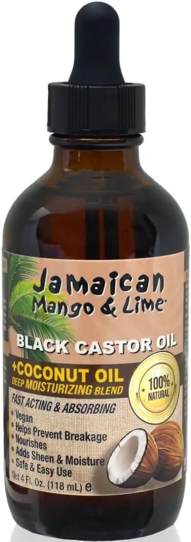 Jamaican Mango & Lime Black Castor Oil 2 fl oz | Supports Hair Growth & Shine — Coconut / 2 Fl Oz