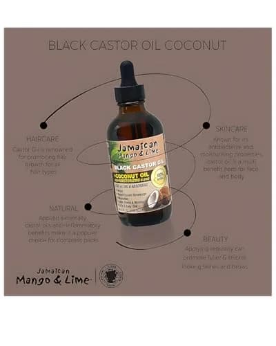 Jamaican Mango & Lime Black Castor Oil 2oz | Strengthens & Moisturizes Hair & Scalp thumbnail 2