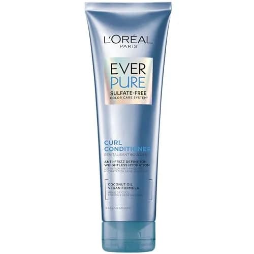 L'Oreal Paris EverPure Sulfate Free Conditioner for Curly Hair 250ml (8.5 Fl Oz) | Anti-Frizz Hydration with Coconut Oil thumbnail 1