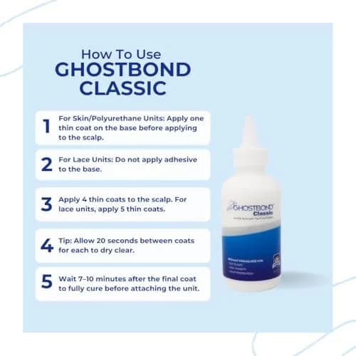 Professional Hair Labs GhostBond Classic 5oz Water & Oil-Resistant Wig Adhesive | Strong Hold, Invisible Bond for Lace & Poly Systems thumbnail 3