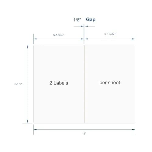 PACKZON Shipping Labels White 8.5 x 5.5 Inches (500 Labels, 250 Sheets) | Laser & Inkjet Compatible thumbnail 3