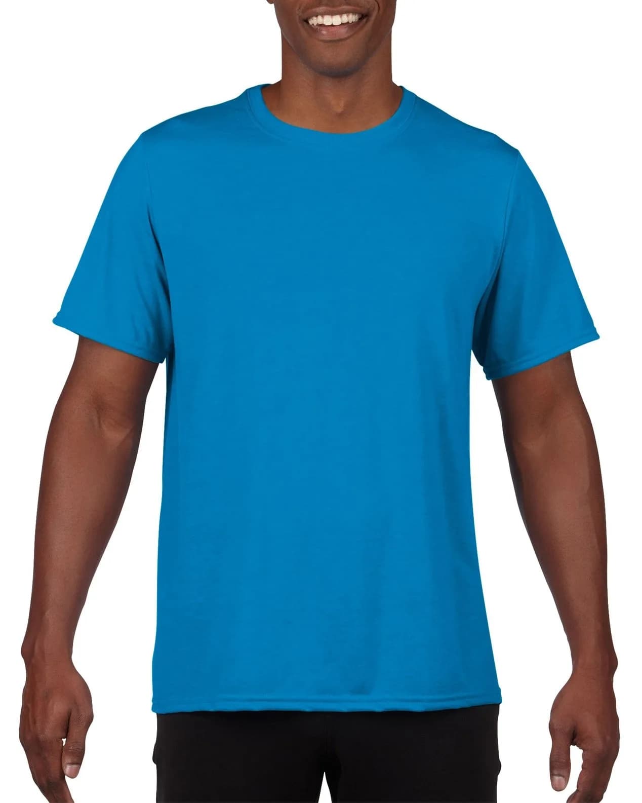 Gildan Men's Polyester Moisture Wicking Performance T-Shirt Sapphire Large | Sweat-Wicking for Indian Climate - main product image