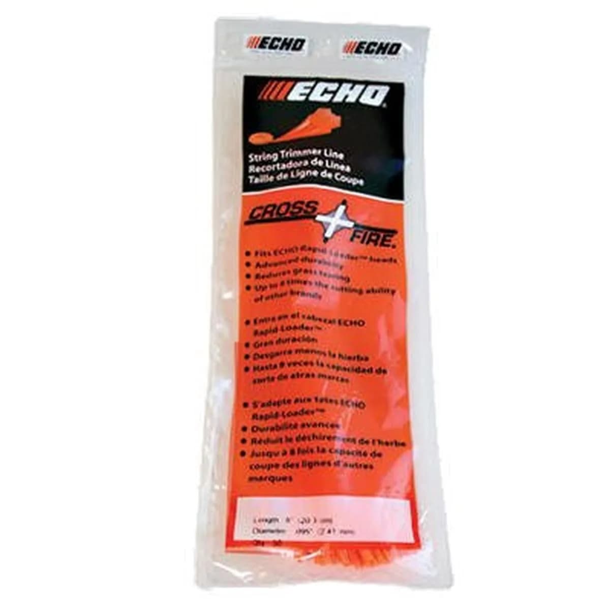 Echo 8" Red String Trimmer Line | Durable Nylon, Compatible with Echo Trimmers, 8 inches, 1 Count
