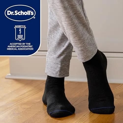 Dr. Scholl's Men's Diabetic & Circulatory Ankle Socks 4-Pack | APMA Accepted, Moisture-Wicking thumbnail 8