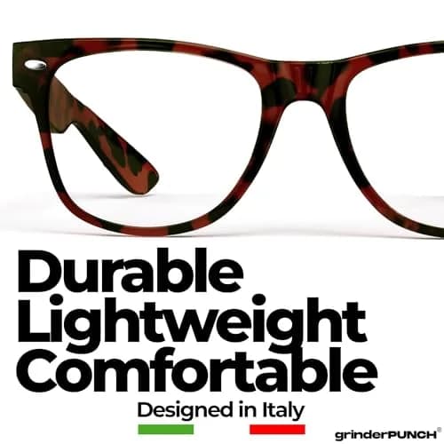 grinderPUNCH Blue Light Reading Glasses 6.00 Diopters Tortoise Frame | Reduce Eye Strain from Screens thumbnail 3