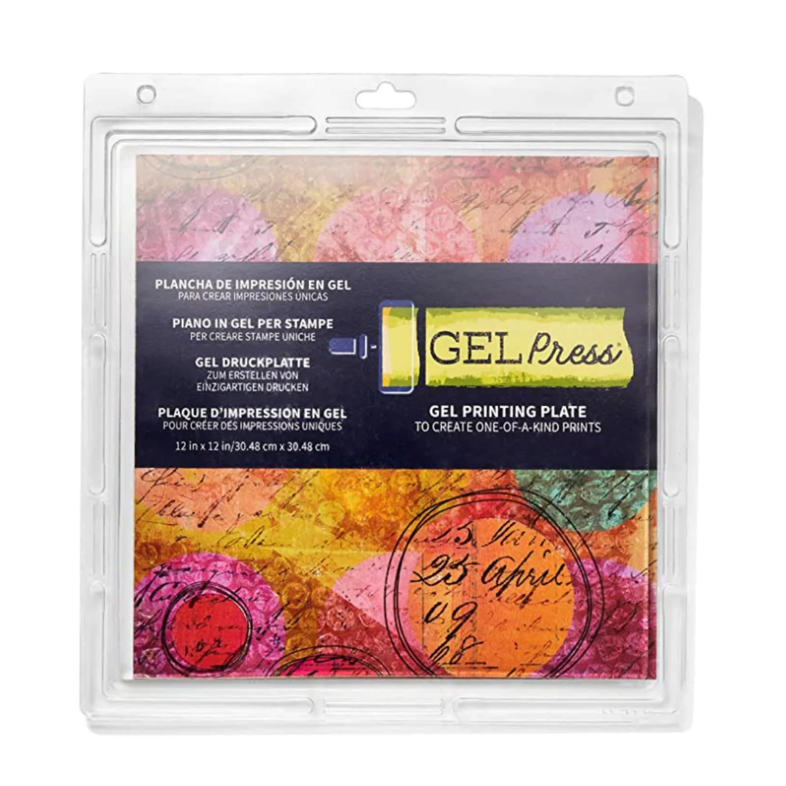 Gel Press 12" x 12" Monoprinting Gelli Plate | Unique Art Prints for Cards & Fabric