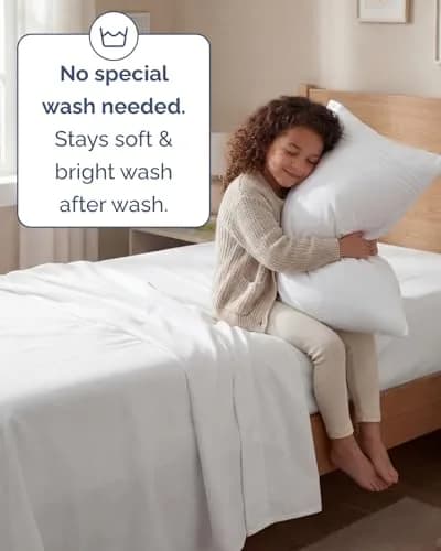 CGK Unlimited Twin Size 3 Piece Sheet Set | Ultra Soft Breathable Microfiber, Deep Pockets, White thumbnail 6