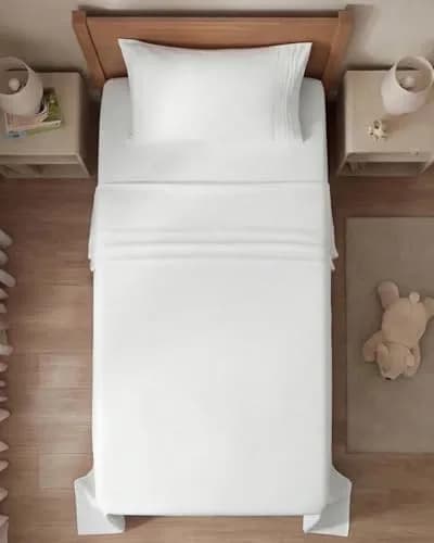 CGK Unlimited Twin Size 3 Piece Sheet Set | Ultra Soft Breathable Microfiber, Deep Pockets, White thumbnail 7