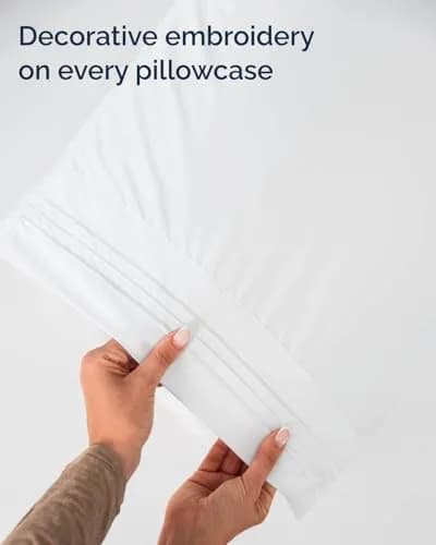 CGK Unlimited Twin Size 3 Piece Sheet Set | Ultra Soft Breathable Microfiber, Deep Pockets, White thumbnail 8